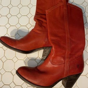 Red Frye Boots